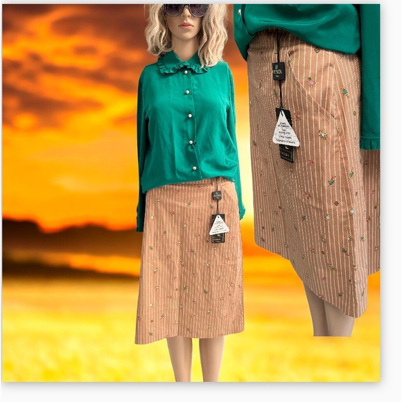 Fendi Skirt New With Tags Vintage 42 - Picture 4 of 6